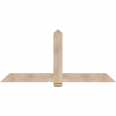 Ekena Millwork Eugene Smooth Timber Gable Bracket, Douglas Fir, 72"W x 33"H x 1 1/2"D x 5 1/2"F, 11/12 Pitch GBW072X33X0206EUG00SDF